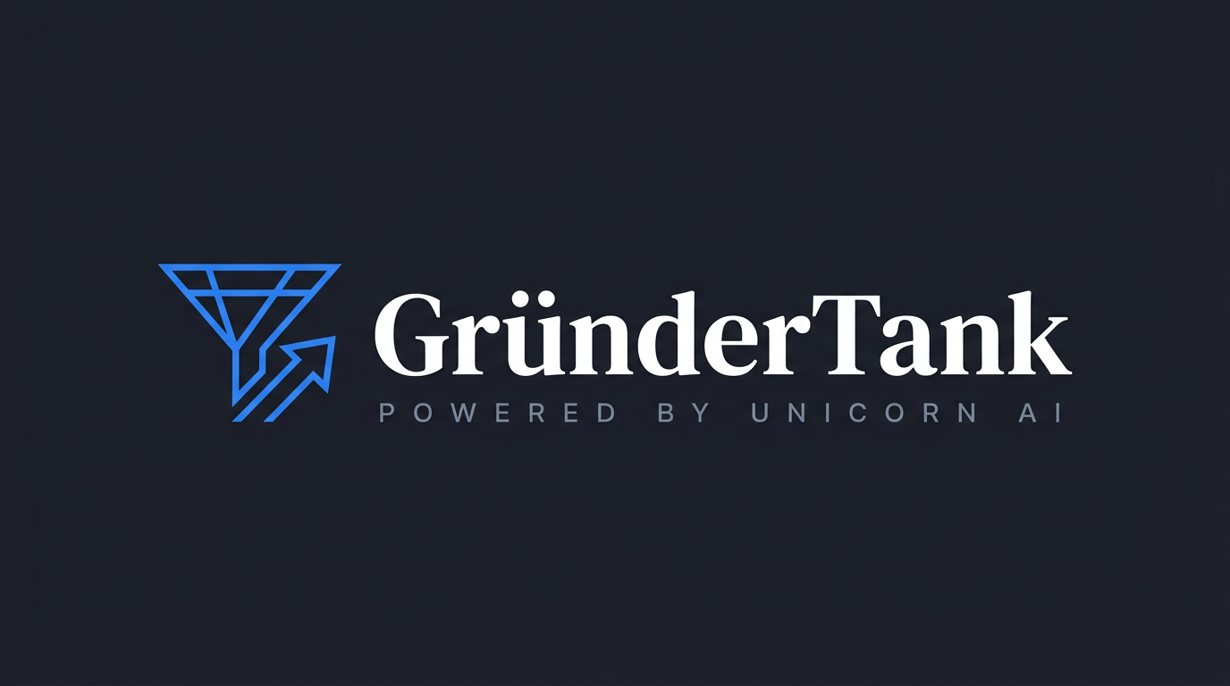 GründerTank Logo auf dunklem Hintergrund